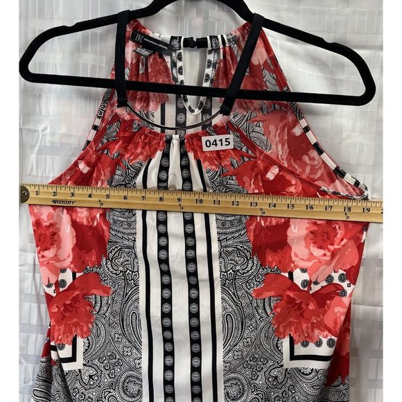 INC WOMEN TOP Size L Multi Color Sleeveless - Picture 3 of 13